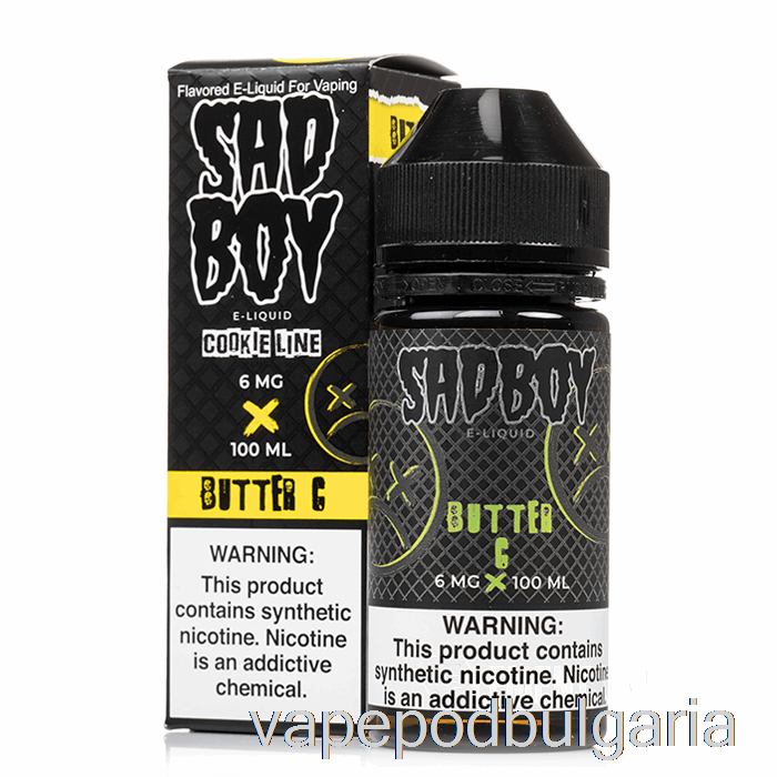 Vape 10000 Дръпки Butter Cookie - Sadboy - 100ml 3mg